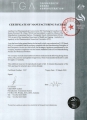 TGA Certificate of Manufacturing Facility (Australia)